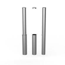 6" X 7' Removable Bollard (No Cap)  W/ 8" Sleeve All Galvanized